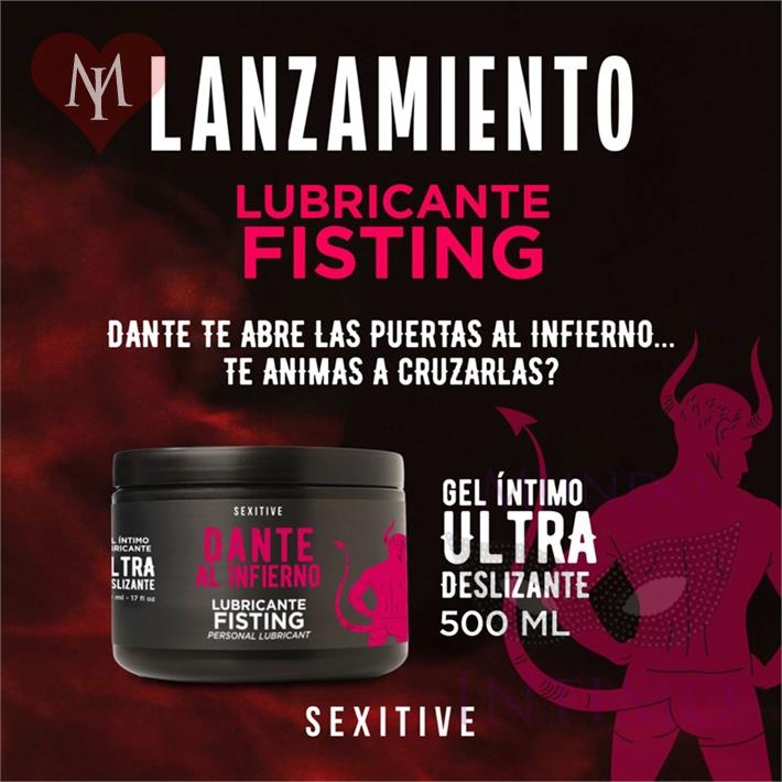 Lubricante fisting ultradeslizante Dante al Infierno 500 ml.